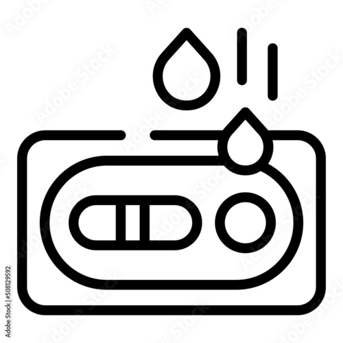Drop pcr test icon outline vector. Corona health. Swab result