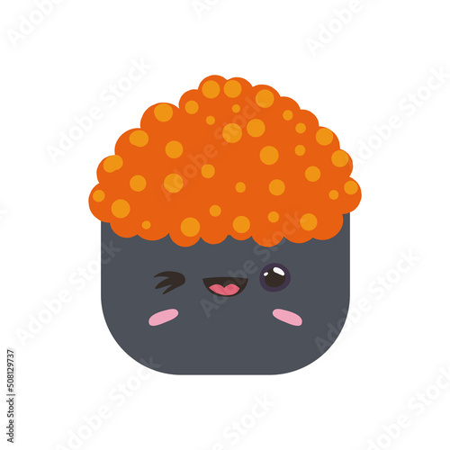 flat kawaii suchi roll
