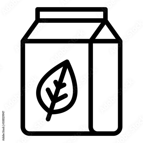 Eco package icon outline vector. Clean energy. Wooden bio