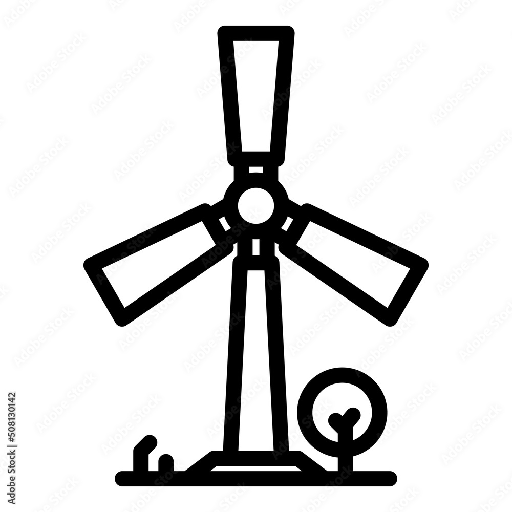 Wind turbine icon outline vector. Recycle clean. Eco reuse Wind turbine icon outline vector. Recycle clean. Eco reuse