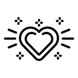 Heart charity icon outline vector. Love person. Activist solidarity