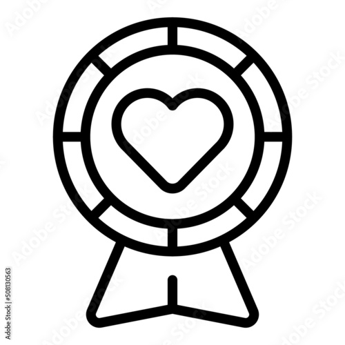 Love wheel icon outline vector. Blood person. Charity heart