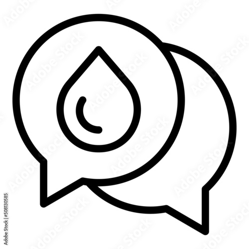 Solidarity chat icon outline vector. Volunteer hand. Support share