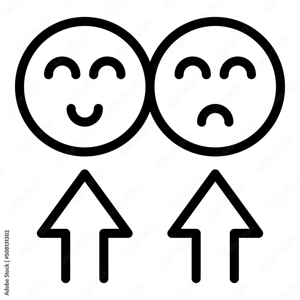 Emoji quiz icon outline vector. Poster show. Competition game Emoji quiz icon outline vector. Poster show. Competition game