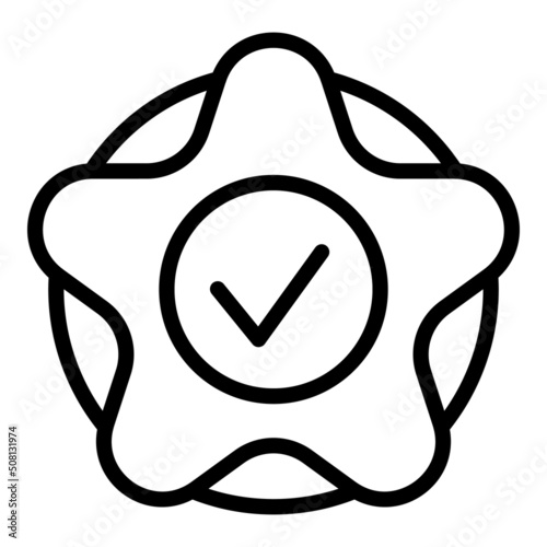 Star tactical icon outline vector. Team advantage. Game cost
