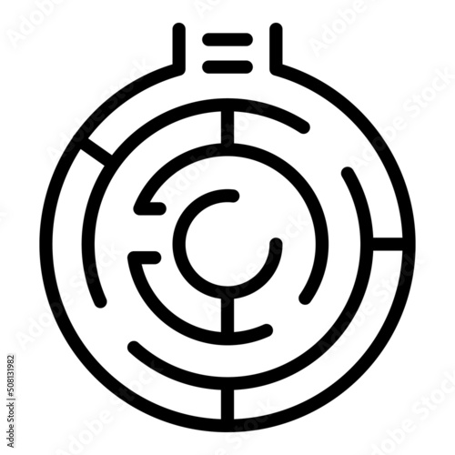 Tactical labyrint icon outline vector. Business team. Growth profit