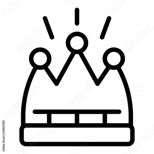 Crown advantage icon outline vector. Profit play. Critical idea