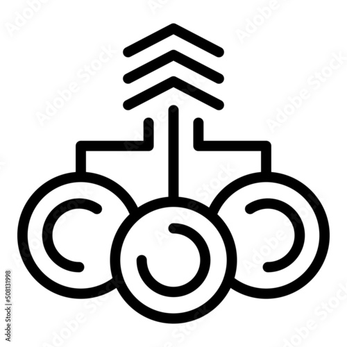 Critical cost icon outline vector. Business team. Idea podium