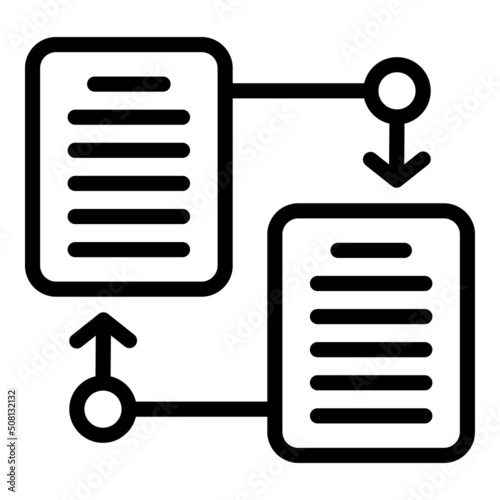 Transfer document icon outline vector. Business decision. Critical cost