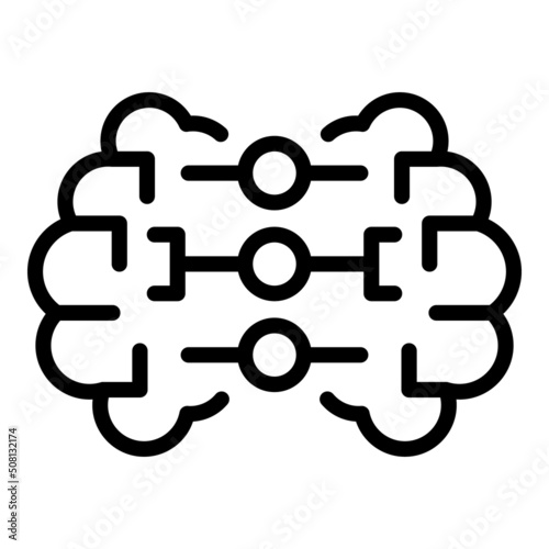 Brain courage icon outline vector. Hero jump. Skill self