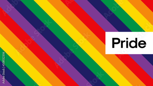 LGBTQ Pride Background with Gay Pride Flag Colours. Rainbow Stripes Wallpaper Vector