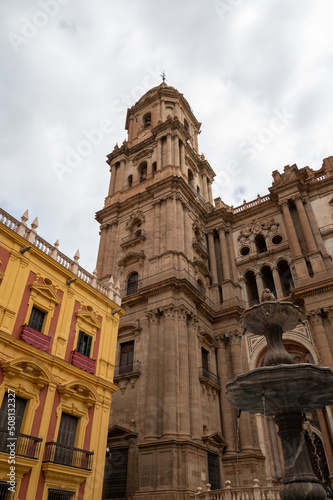 City view in central part of Malaga, Andalusia, Spain