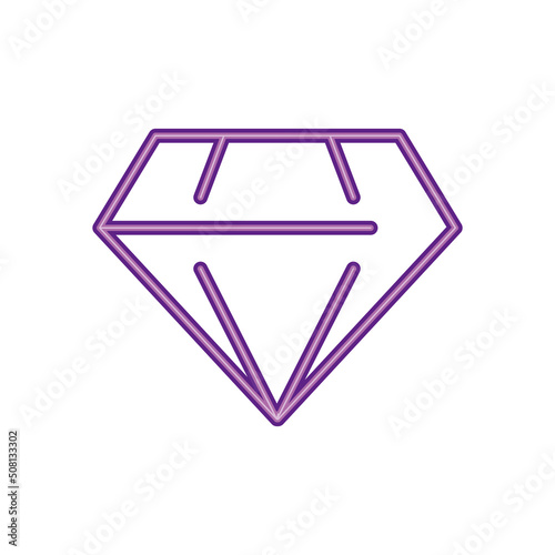 flat neon diamond design