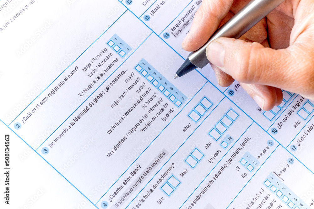 one hand completed the national household survey of the Republic of Argentina one hand completed the national household survey of the Republic of Argentina