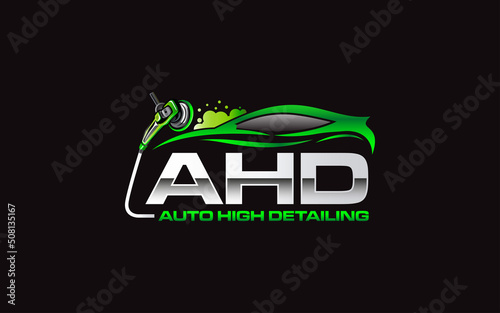 Illustration vector graphic of auto detailing and wash service logo design template