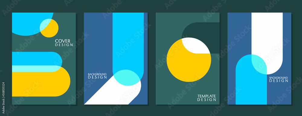 modern cover sets. colorful geometric background. vector flat design for book, magazine, business