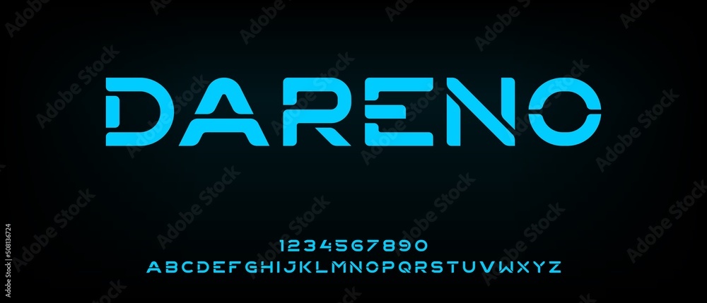 Fototapeta premium Modern creative alphabet with urban style template