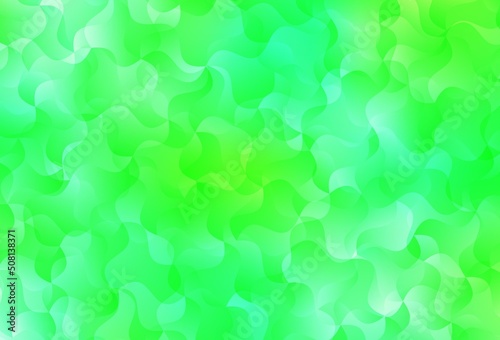 Light Green, Yellow vector backdrop with bent lines.