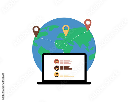 Remote hiring with virtual assistant tool to manage freelancer or remote employee worldwide to work from anywhere