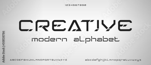Modern creative alphabet with urban style template
