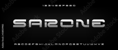 Digital elegant modern alphabet font with urban style template