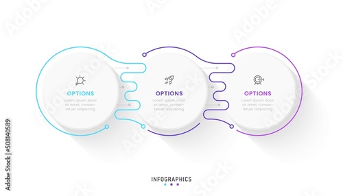 Vector Infographic label design template with icons and 3 options or steps. Can be used for process diagram, presentations, workflow layout, banner, flow chart, info graph.