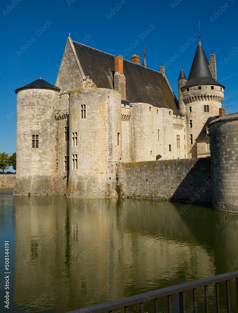 Great Chateau de Sully-sur-Loire castle in Loire valley, France
