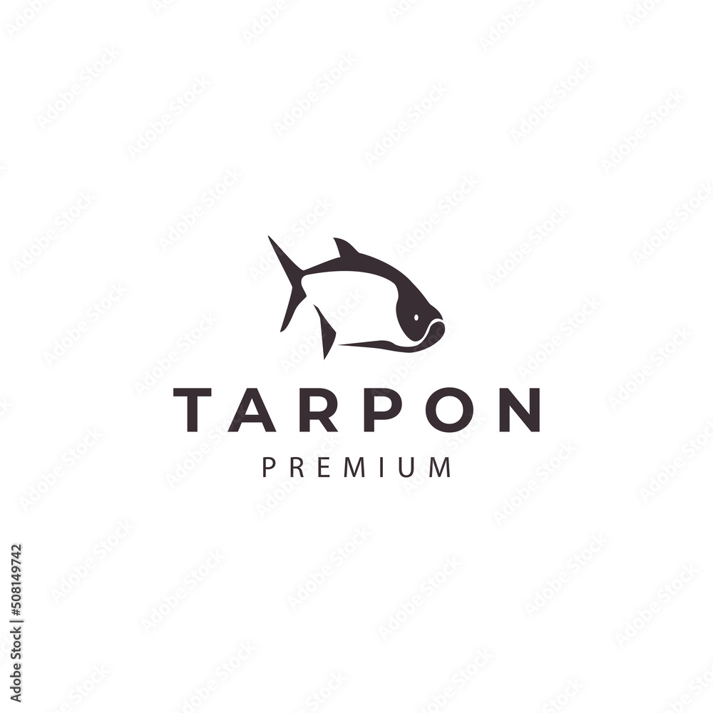 tarpon fish logo design vector icon illustration tarpon fish logo design vector icon illustration