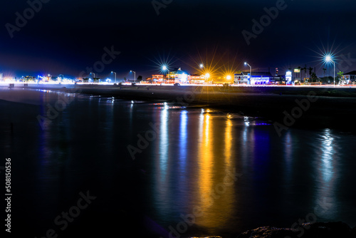 night view of the beach city