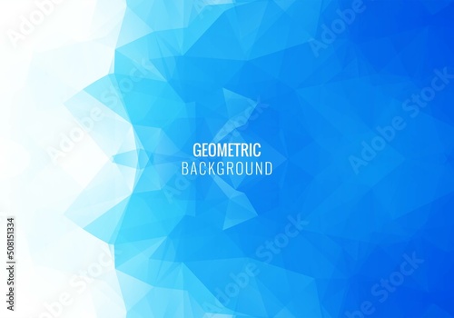 Abstract geometric blue polygon triangle shape background