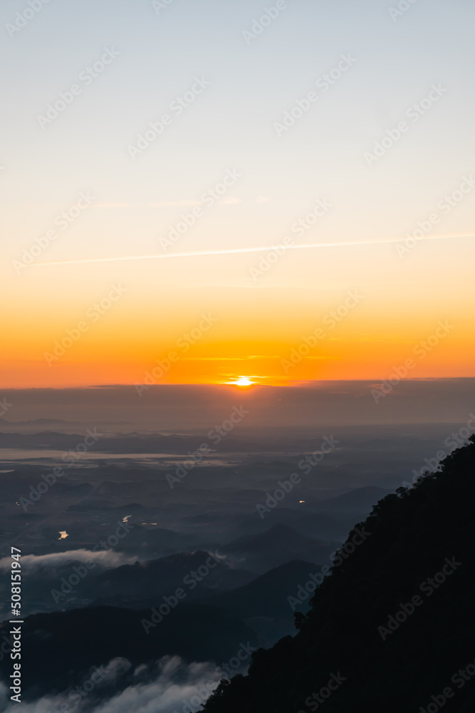 Sunset in the mountains