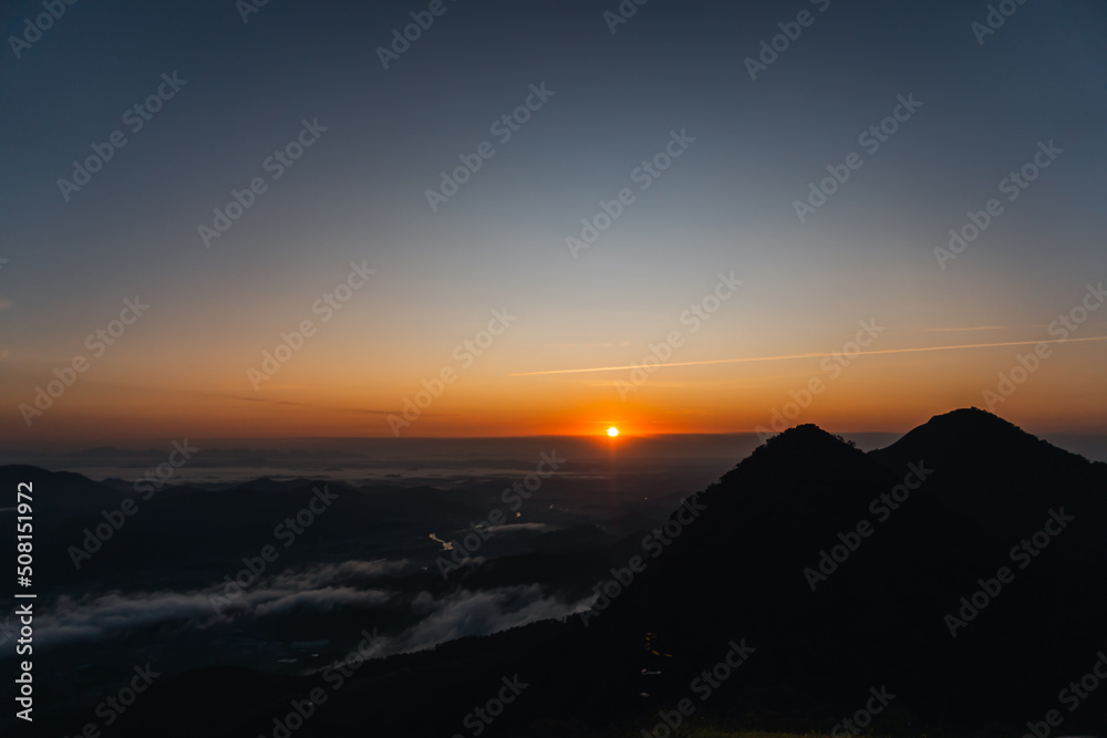 Sunset in the mountains Sunset in the mountains