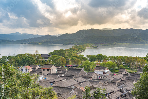 Dongqian Lake Tourist Area, Ningbo City, Zhejiang Province, China. photo