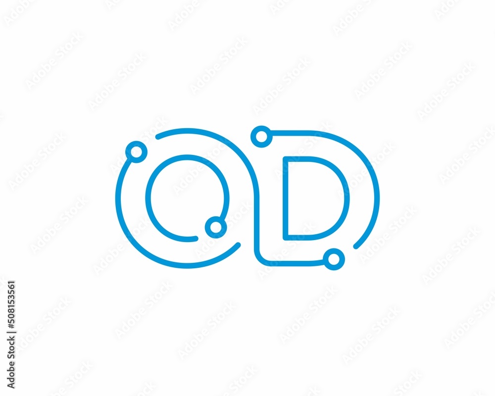 Abstract Letters OD Logo Design Template 001 Abstract Letters OD Logo Design Template 001