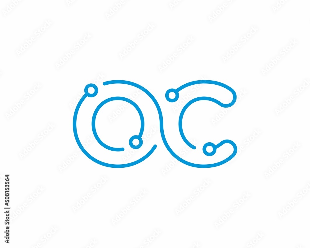 Abstract Letters OC Logo Design Template 001 Abstract Letters OC Logo Design Template 001