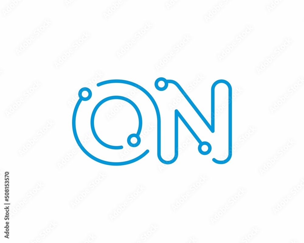 Abstract Letters ON Logo Design Template 001 Abstract Letters ON Logo Design Template 001