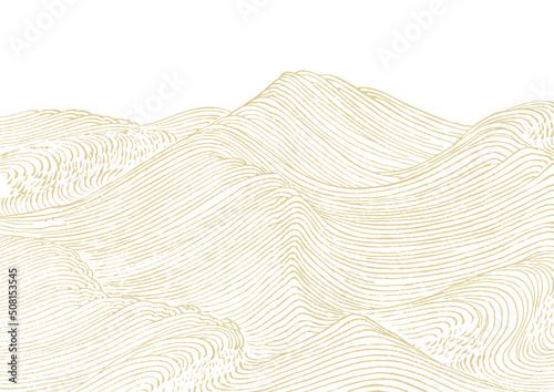 浮世絵タッチの海のイメージ。