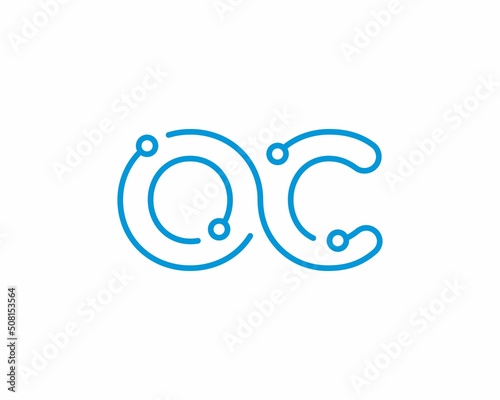 Abstract Letters OC Logo Design Template 001