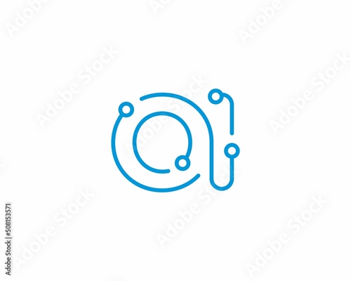 Abstract Letters OI Logo Design Template 001