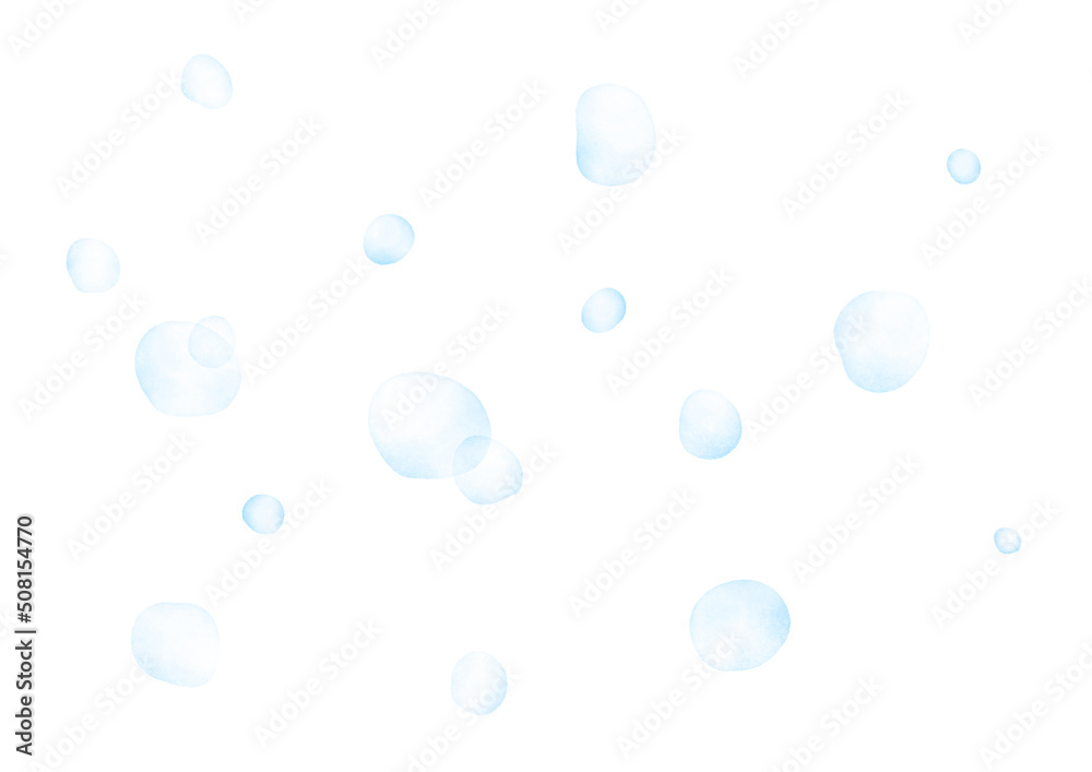水彩テクスチャーの水滴