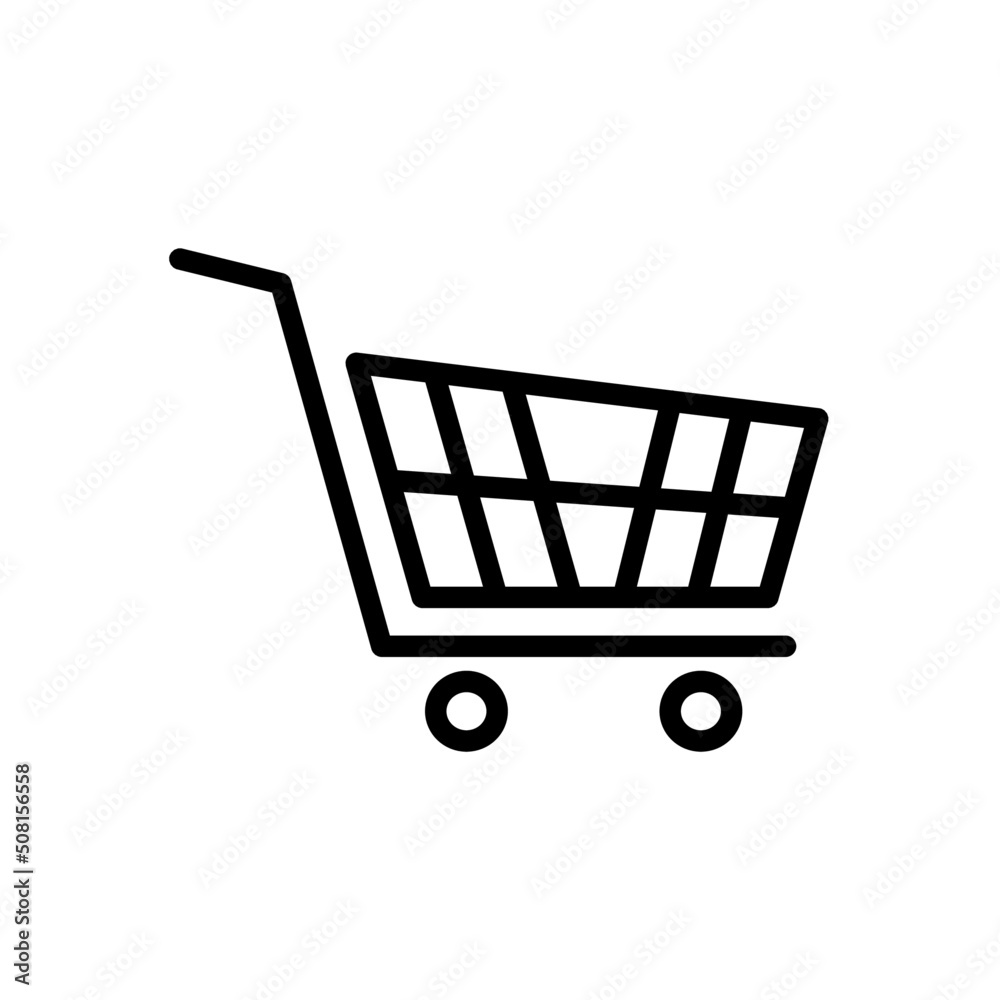 simple trolley icon line art simple trolley icon line art