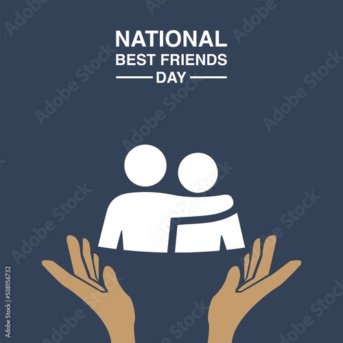 Friends Icon Vector. National Best Friends Day, perfect for social media post templates, posters, greeting cards, banners, backgrounds, brochures. Vector Illustration