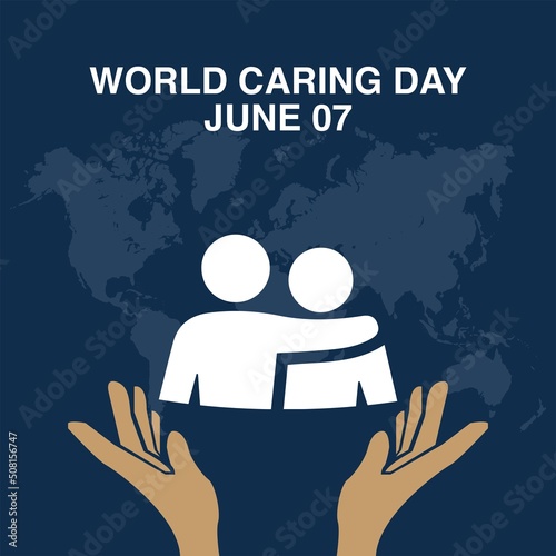 Friends Icon Vector. World Caring Day Design Concept, perfect for social media post templates, posters, greeting cards, banners, backgrounds, brochures. Vector Illustration