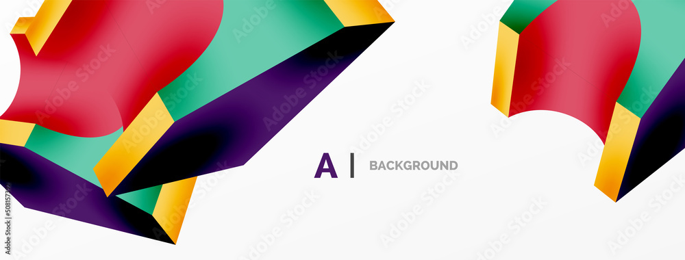 Abstract background - 3d abstract shape. Wallpaper for concept of AI technology, blockchain, communication, 5G, science, business Abstract background - 3d abstract shape. Wallpaper for concept of AI technology, blockchain, communication, 5G, science, business