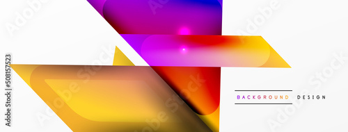 Abstract background. Simple color geometric shapes composition with 3d effect, lights and shadows. Vector Illustration For Wallpaper, Banner, Background, Card, Book Illustration, landing page