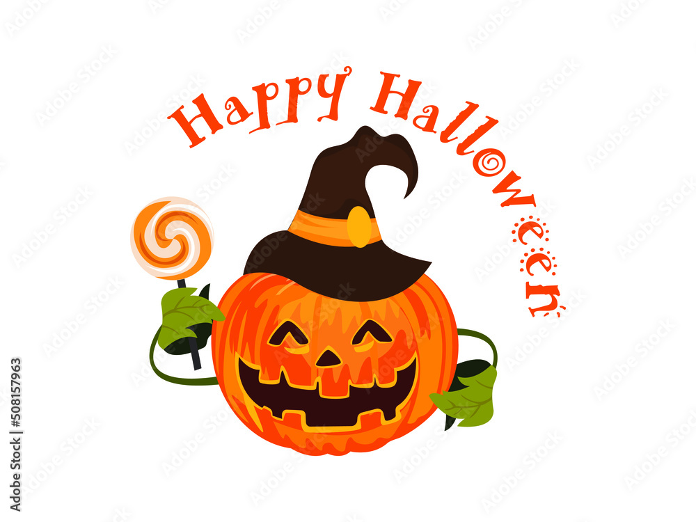 Halloween pumpkin scary face Vector illustration. Happy Halloween Text, Isolated on white background.
Halloween pumpkin scary face Vector illustration. Happy Halloween Text, Isolated on white background.