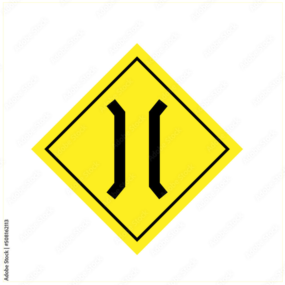 yellow traffic sign road sign for bridge yellow traffic sign road sign for bridge