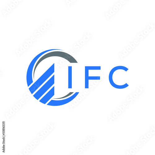 Free Download IFC Flat accounting logo design on white  background. IFC creative initials Growth graph letter logo concept. IFC business finance logo design. - GFXLoad