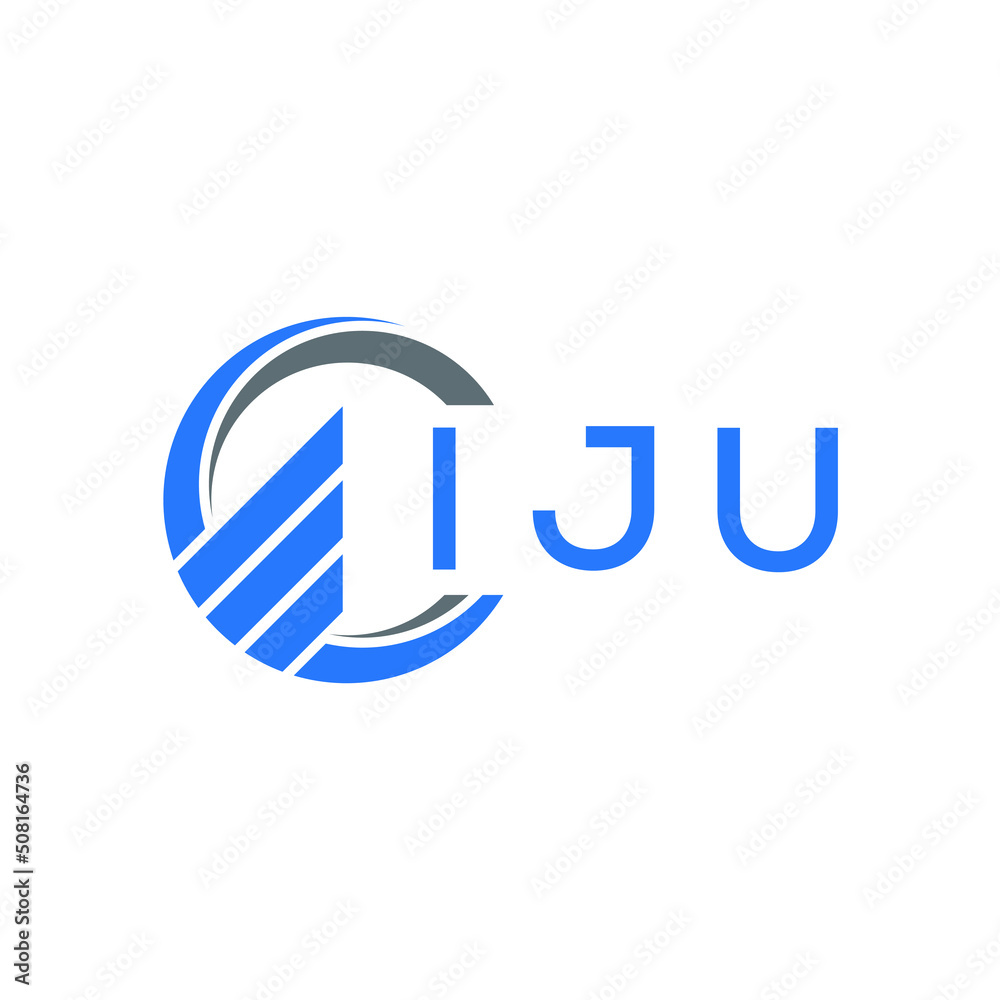IJU Flat accounting logo design on white background. IJU creative initials Growth graph letter logo concept. IJU business finance logo design. IJU Flat accounting logo design on white background. IJU creative initials Growth graph letter logo concept. IJU business finance logo design.
