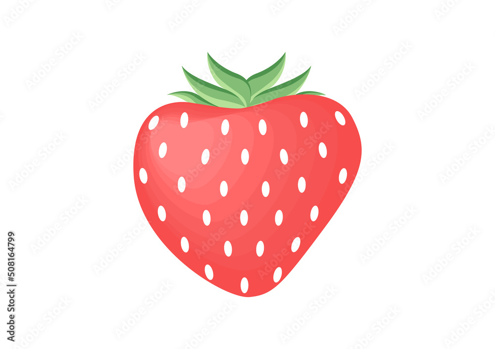 sweet strawberry fruit illustration on a white background sweet strawberry fruit illustration on a white background